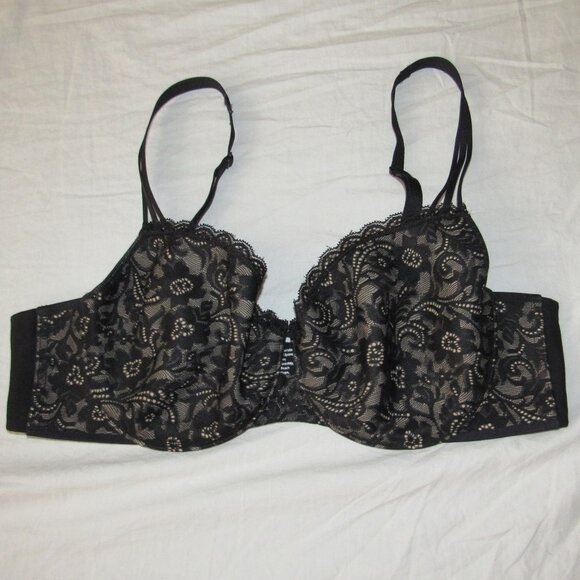 SOMA Enticing Lift Balconet Black Lace Bra sz 36C 36 C - Picture 1 of 3